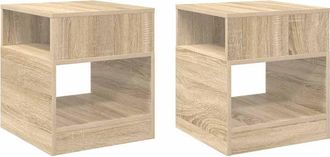 vidaXL Mesa Auxiliar 2 Uds. Roble Sonoma 40,5 X 40 X 45 Cm Vidaxl