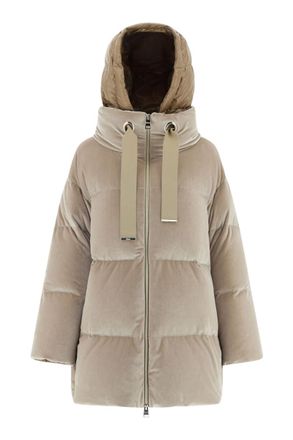 Herno Velvet Quilted Down Jacket - Beige