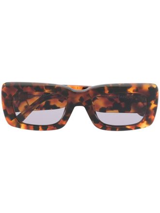 Linda Farrow Occhiali da sole Marfa con effetto tartarugato Linda Farrow x The Attico - Marrone