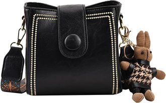 Generic Womens Fashionable Versatile Shoulder Bag with Pendant,Vintage Fashion with Adjustable Wider Shoulder Strap, Crossbody Bags, Womens Vintage Small Squa