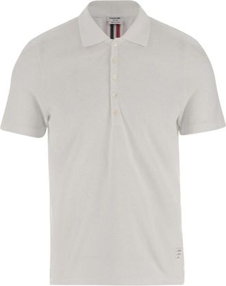 Thom Browne Polo Shirt - Heren - Polos - Wit - XL - Katoen - Tops