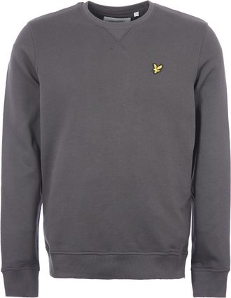 Lyle & Scott sweatshirt van biologisch katoen met ronde hals - Gunmetal