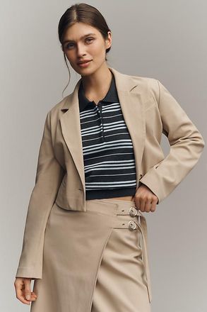 Maeve Cropped Boxy Blazer Jacket
