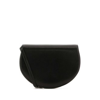 The Row Black Leather Canteen Shoulder Bag