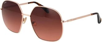 Max Mara Ros&eacute;goud Gradient Zonnebril Stijlvol Accessoire - Dames - Zonnebrillen - Roze - ONE Size - Accessoires