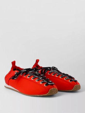 Ganni lace up sporty ballerinas synthetic