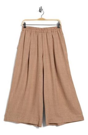 Max Studio Woven Gaucho Pants in Heather Mushroom at Nordstrom Rack, Size X-Large