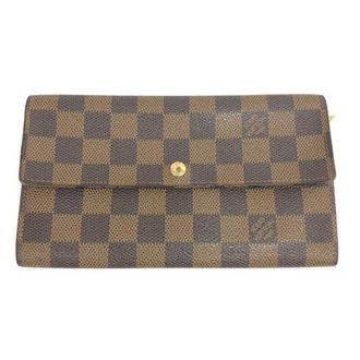 Louis Vuitton Damier Leather Long Wallet (Bi-Fold) (Pre-Owned)