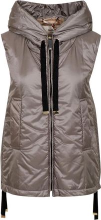 Max Mara Jassen, Dames, Grijs, S, Wol, Hooded Vest