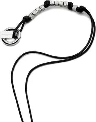Maison Margiela Accessoires, Dames, Zwart, ONE Size, Letters Keyring