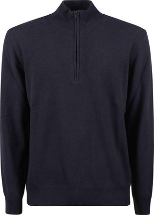 Altea Half-Zip Fine-Knit Virgin Wool Sweater