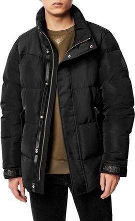 Mackage Riley Genuine Shearling Lined Down Jacket in Black at Nordstrom, Size 38