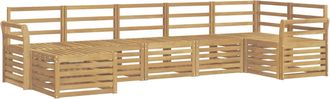 vidaXL Conjunto De Sof&aacute;s De Exterior 7 Uds. Blanco Vidaxl