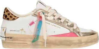 Crime London Leather Sneakers - Dames - Sneakers - Wit - 37 EU - Leer - Schoenen