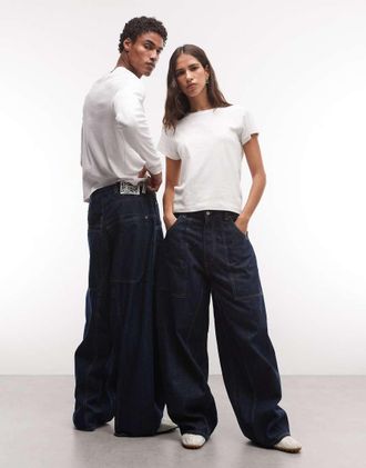 Cheap Monday Dunno - Jeans skater super ampi invecchiati blu slavato