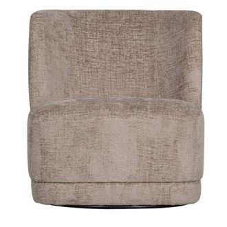 Woood Sill&oacute;n giratorio de terciopelo gris arena