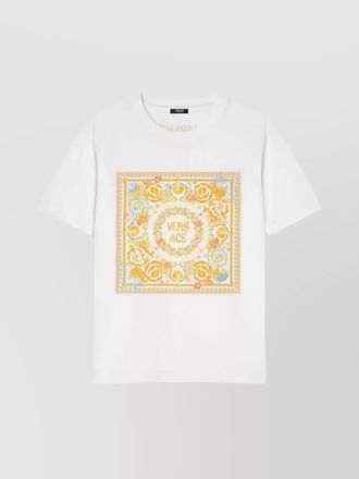 Versace underwater baroque graphic print crew neck t-shirt