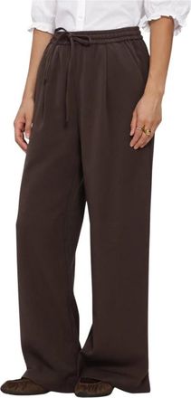 Moss Copenhagen Henrika Broek - Dames - Wijde Broeken - Bruin - M - Polyester - Broeken