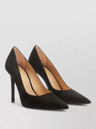 Stuart Weitzman power pumps pointed toe suede finish