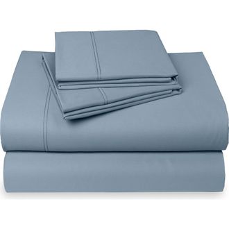 California Design Den Hotel Luxe 800 Thread Count 100% Cotton Sateen Sheet Set in Blue at Nordstrom, Size Queen