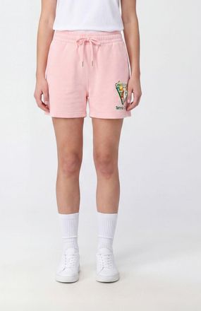 Casablanca Shorts jogging in cotone organico con logo ricamato e vita con coulisse