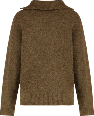 Isabel Marant Womens Phylia Alpaca-Blend Sweater Green