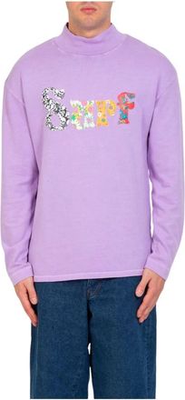 ERL Paarse Surf Patch Longsleeve Tee - Heren - Longsleeves - Paars - S - Tops