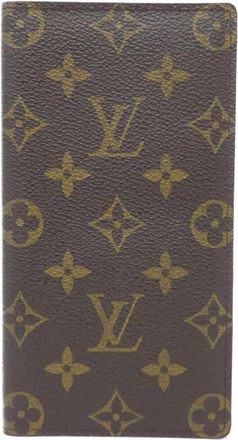 Louis Vuitton Marron Coated Canvas Long Bill Wallet (Bi-Fold) (Pre-Owned)