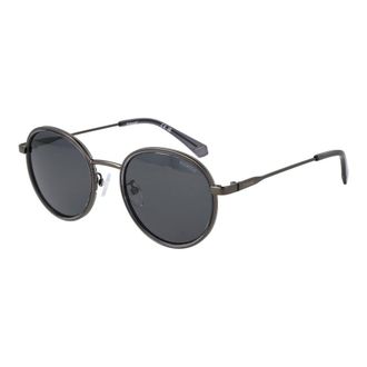Polaroid Unisex Gray Stainless Steel Sunglasses - Grey - One Size