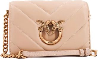 Pinko Pinko, Dames, Tassen, Beige, Maat: ONE Size Leer