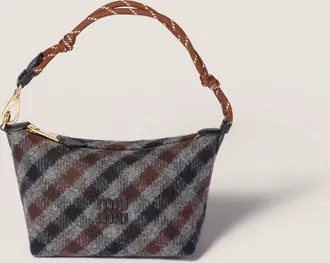 Miu Miu Plaid wool pouch