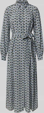 Max Mara Fließendes Hemdblusenkleid aus reiner Seide Modell NARVEL in Hellblau, Größe 34