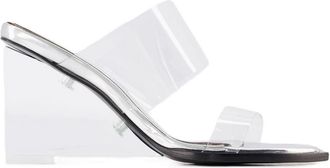 Alexander McQueen Womens Sandals - Alexander Mcqueen Clear Leather Transparent Shoes