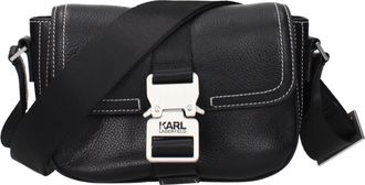 Karl Lagerfeld Black Leather Crossbody Womens Bag