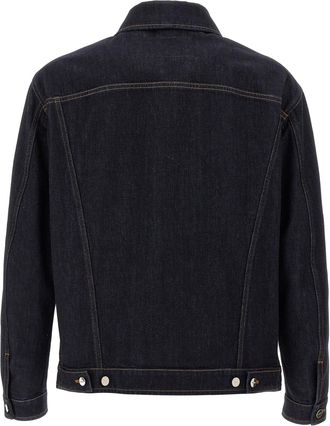 Fendi Mens Blue Cotton Denim Jacket Clothing