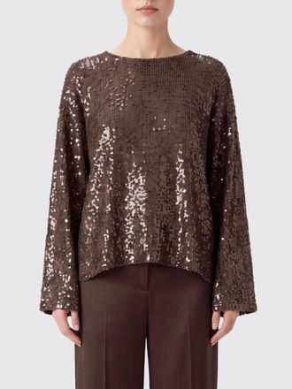 P.A.R.O.S.H. P. A.R. O.S. H. Top da sera a maniche lunghe con ricamo di paillettes