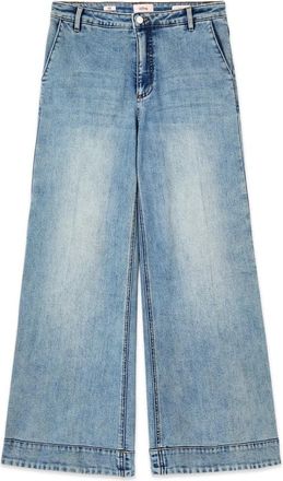 Oltre Straight Jeans - Dames - Loose Fit Jeans - Blauw - L - Denim - Jeans