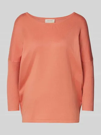 Freequent Strickpullover mit 3/4-&Auml;rmel Modell JONE in Koralle, Gr&ouml;&szlig;e S
