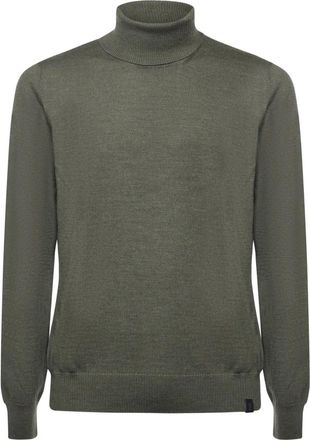 Fay Wool Turtleneck - Heren - Coltruien - Groen - 2XL - Wol - Truien & Vesten