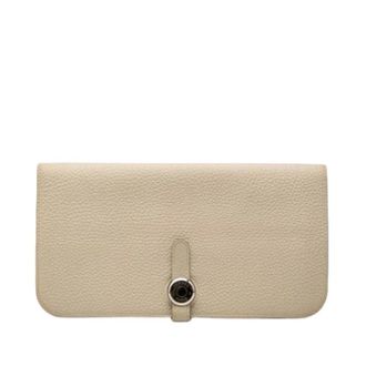 Herm&egrave;s Pre-owned Wallets, female, White, Size: ONE SIZE Pre-owned Dogon Duo Wallet