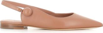 Malone Souliers Ballerinas, female, Beige, Size: 7 1/2 US Beige Leather Slingback Ballerina Shoes