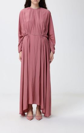 Lanvin Abito lungo in cotone drappeggiato