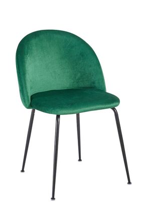 Regalos Miguel Sillas Comedor - Silla Black Dalnia Terciopelo - Verde