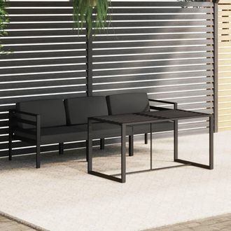 vidaXL Set Muebles De Jard&iacute;n 4 Pzas Y Cojines Aluminio Gris Antracita Vidaxl