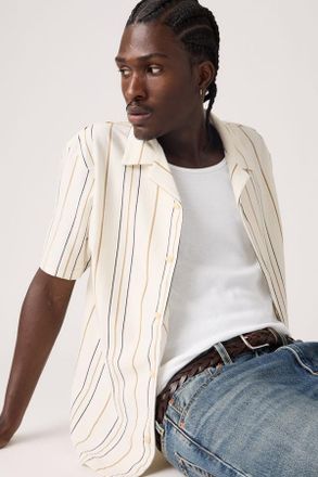 Levi's Camicia Camp - Uomo - 2XL - Blu / Elowen Stripe Egret