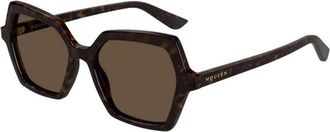 Alexander McQueen Dames, Accessoires, Bruin, Maat: 54 MM Nylon