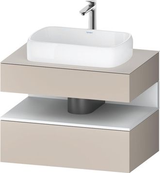 Duravit Duravit - Qatego Consola Mueble Bajo Lavabo, 1 Extra&iacute;ble, 1 Caj&oacute;n
