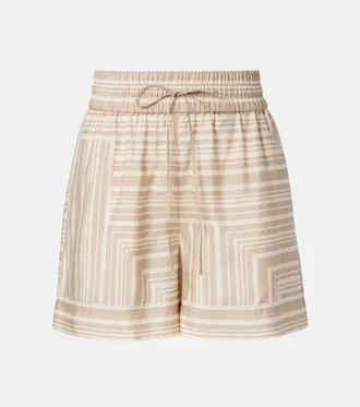 Joseph Laven checked silk shorts
