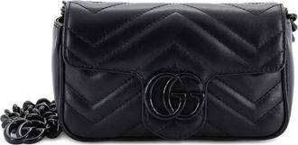 Gucci GG Marmont Flap Matelasse Leather belt bag - Zwart