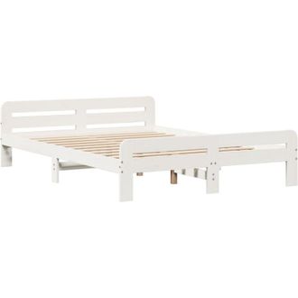 vidaXL Vidaxl - Estructura De Cama Sin Colch&oacute;n Madera De Pino Blanca 140x190 Cm